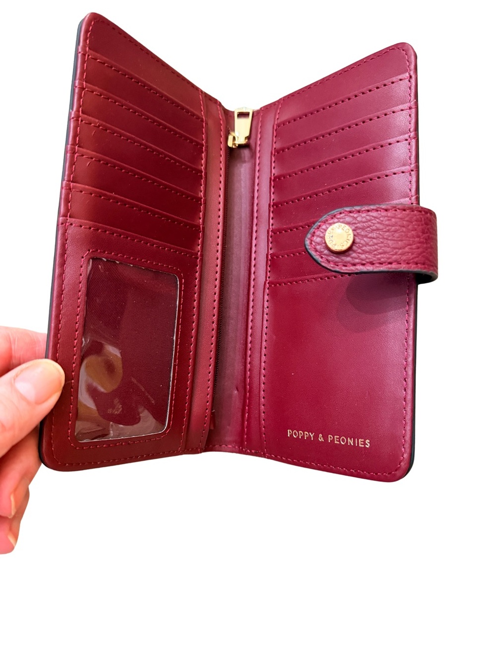 Poppy & Peonies Go Anywhere Wallet - Berry- NEW